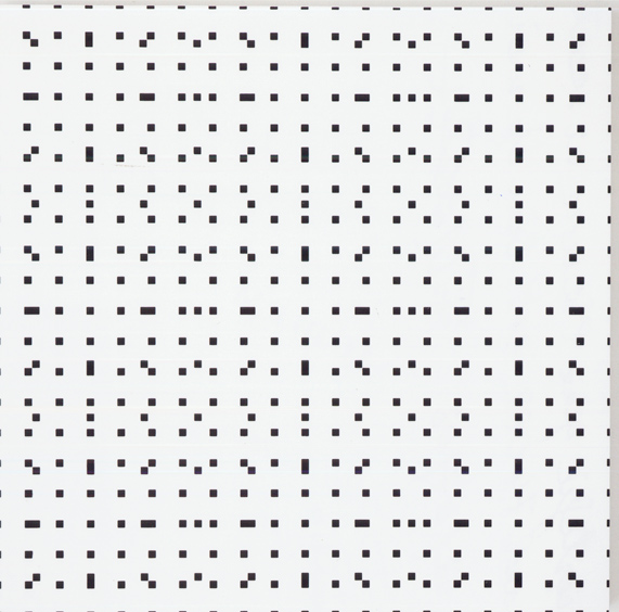 Morellet,-Tour-les-4-tous-les-7,-1974,-acrilico-e-serigrafia-su-legno,-nero-su-bianco,-80x80cm,-es3di3